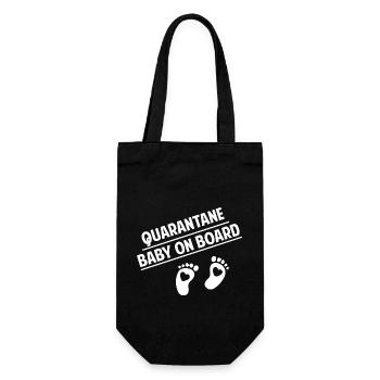 Grossesse Baby Shower Babyshower Garçon Fille - Sac à bouteille - noir - Devant