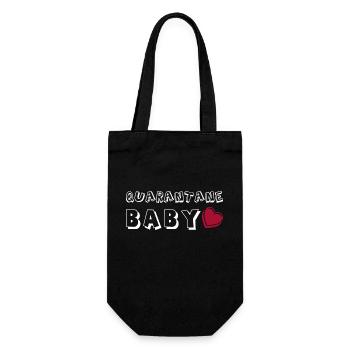 Grossesse Baby Shower Babyshower Garçon Fille - Sac à bouteille - noir - Devant