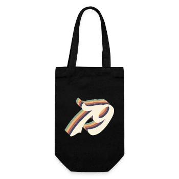 79ème anniversaire vintage - Sac à bouteille - noir - Devant