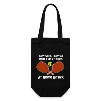 Don't Worry I Don't Go Into The Kitchen At Home - Geschenkbeutel für Flaschen - Schwarz - Vorne