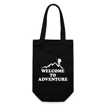 Adventure Travel Hiking Mountain - Gift Bag for Bottles - black - Front