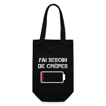 J'ai Besion De Crêpes - Sac à bouteille - noir - Devant