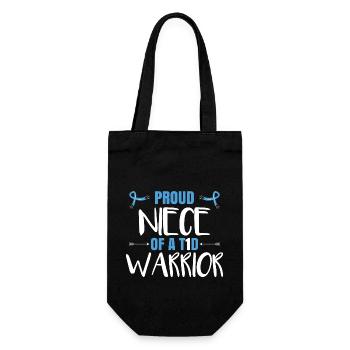 Proud Niece Of A T1D Warrior - Gift Bag for Bottles - black - Front