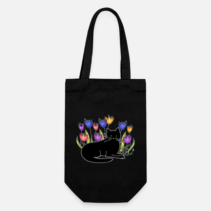 Chat - Sac à bouteille - noir