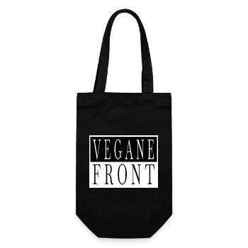fleischloses essen veganes essen pro vegan veganer - Geschenkbeutel für Flaschen - Schwarz - Vorne