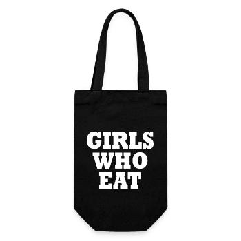Girls who eat - Geschenkbeutel für Flaschen - Schwarz - Vorne