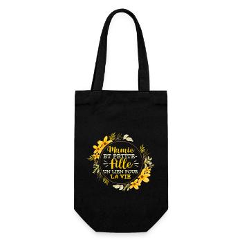 Petits-Enfants Mamie Petite Fille Cadeau - Sac à bouteille - noir - Devant