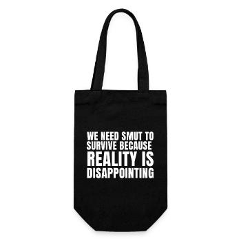 we need smut to survive because reality - Gift Bag for Bottles - black - Front