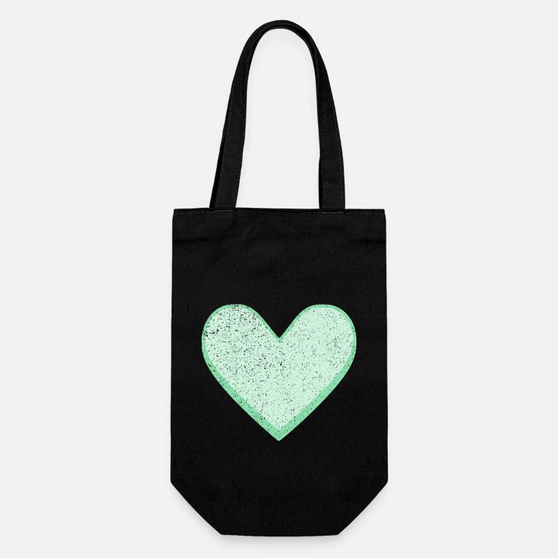 Sockerhjärta Sockerhjärta godis turkos - Presentpåse för flaskor - svart