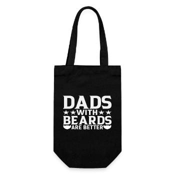 Dads with Beards are Better - Gift Bag for Bottles - black - Front