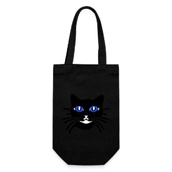 Cat cartoon (Colors customizable) - Gift Bag for Bottles - black - Front