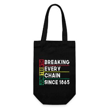 JuneTeenth Breaking Every Chain Since 1865 - Geschenkbeutel für Flaschen - Schwarz - Vorne