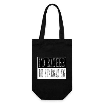 Space Travel Christmas Birthday Present Statement - Gift Bag for Bottles - black - Front