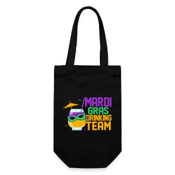 Mardi Gras Drinking Team Party BeadsParade - Gift Bag for Bottles - black - Front