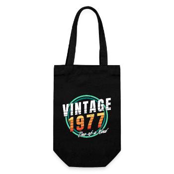 Chemise vintage 1977 pour homme femme 46 ans 46ème - Sac à bouteille - noir - Devant