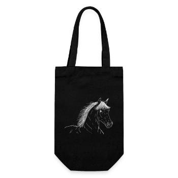 Horse - Gift Bag for Bottles - black - Front