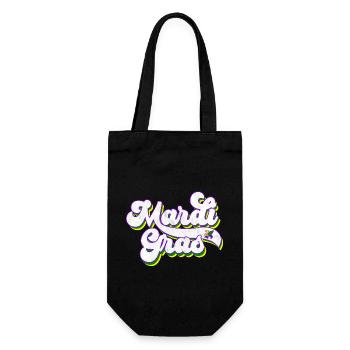 Mardi Gras 2023 retro vintage - Geschenkbeutel für Flaschen - Schwarz - Vorne