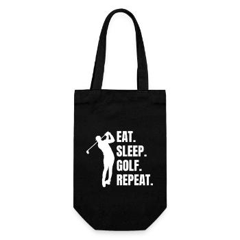 Golfers Golf Golf Club Golf Course - Gift Bag for Bottles - black - Front