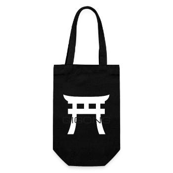 Torii Tor Qigong schwarz - Geschenkbeutel für Flaschen - Schwarz - Vorne
