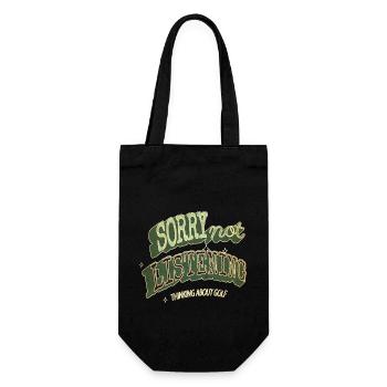 gift idea golfking birthday present birthday - Gift Bag for Bottles - black - Front