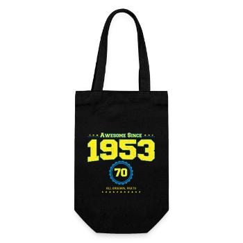 Awesome 1953 Shirt für Männer Frauen 70 Jahre alt 70th - Geschenkbeutel für Flaschen - Schwarz - Vorne