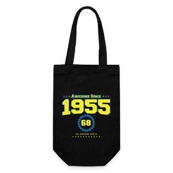 Awesome 1955 Shirt für Männer Frauen 68 Jahre alt 68. - Geschenkbeutel für Flaschen - Schwarz - Vorne