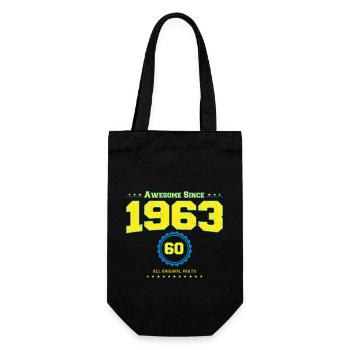 Super chemise 1963 pour hommes femmes 60 ans 60e - Sac à bouteille - noir - Devant