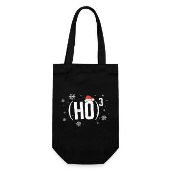 Ho hoch 3 - Ugly Weihnachten - Geschenkbeutel für Flaschen - Schwarz - Vorne