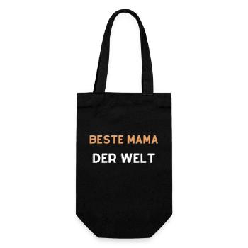 Beste Mama der Welt - Geschenkbeutel für Flaschen - Schwarz - Vorne