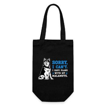 Alaskan Malamute Hund - Geschenkbeutel für Flaschen - Schwarz - Vorne