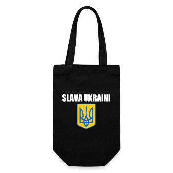 Ukraine - Geschenkbeutel für Flaschen - Schwarz - Vorne