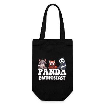 Panda enthusiast - Gift Bag for Bottles - black - Front