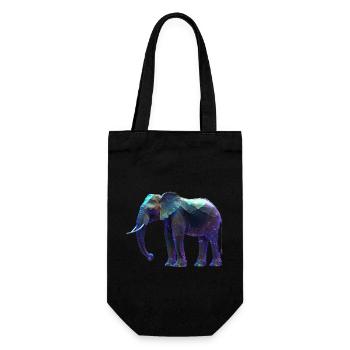 Elephant iriszierend I - Geschenkbeutel für Flaschen - Schwarz - Vorne