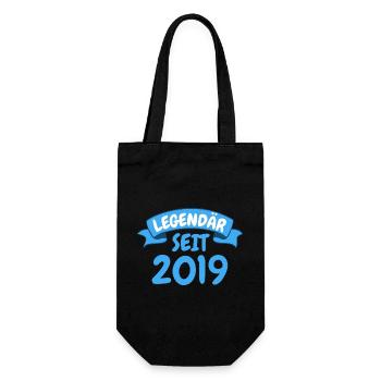 4. Geburtstag Party Geschenk Legendär seit 2019 - Geschenkbeutel für Flaschen - Schwarz - Vorne