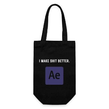 I Make Shit Better - Video Editing - Geschenkbeutel für Flaschen - Schwarz - Vorne