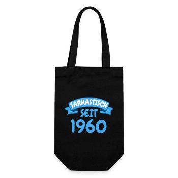 63 Jahre Geburtstag Geschenk Sarkastisch seit 1960 - Geschenkbeutel für Flaschen - Schwarz - Vorne