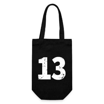 Cooles Geschenk zum 13. Geburtstag von 13 - 13 Jahren - Geschenkbeutel für Flaschen - Schwarz - Vorne