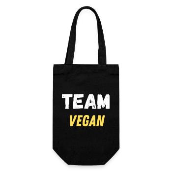 team vegan - Sac à bouteille - noir - Devant