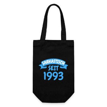 30 Jahre Geburtstag Geschenk Sarkastisch seit 1993 - Geschenkbeutel für Flaschen - Schwarz - Vorne