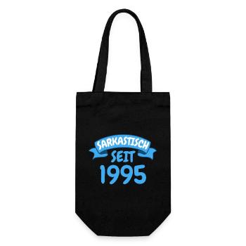 28 Jahre Geburtstag Geschenk Sarkastisch seit 1995 - Geschenkbeutel für Flaschen - Schwarz - Vorne