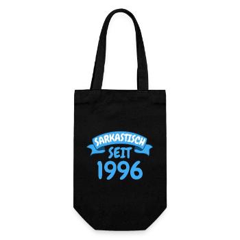 27 Jahre Geburtstag Geschenk Sarkastisch seit 1996 - Geschenkbeutel für Flaschen - Schwarz - Vorne