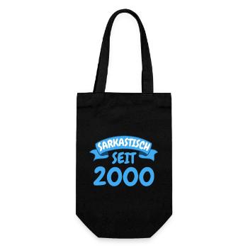 23 Jahre Geburtstag Geschenk Sarkastisch seit 2000 - Geschenkbeutel für Flaschen - Schwarz - Vorne