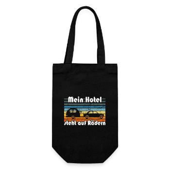 Wohnwagen - Mein Hotel steht auf Rädern - Geschenkbeutel für Flaschen - Schwarz - Vorne