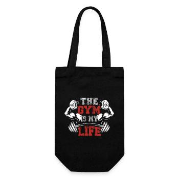 The gym is my life - Gift Bag for Bottles - black - Front