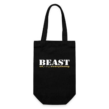 Beast everything white - Geschenkbeutel für Flaschen - Schwarz - Vorne