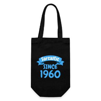 63 Jahre Geburtstag Geschenk Sarkastisch seit 1960 - Geschenkbeutel für Flaschen - Schwarz - Vorne