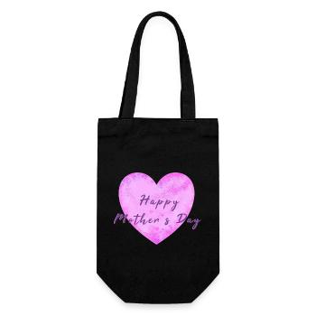 Mother's Day mothersday happy mothers day - Gift Bag for Bottles - black - Front