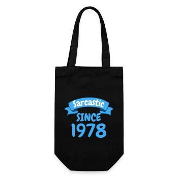 45 years birthday gift sarcastic since 1978 - Gift Bag for Bottles - black - Front