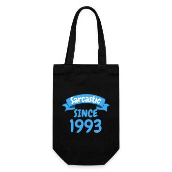 30 Jahre Geburtstag Geschenk Sarkastisch seit 1993 - Geschenkbeutel für Flaschen - Schwarz - Vorne
