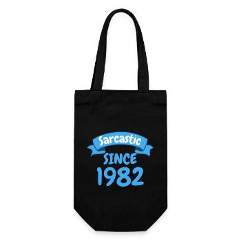 41 Jahre Geburtstag Geschenk Sarkastisch seit 1982 - Geschenkbeutel für Flaschen - Schwarz - Vorne